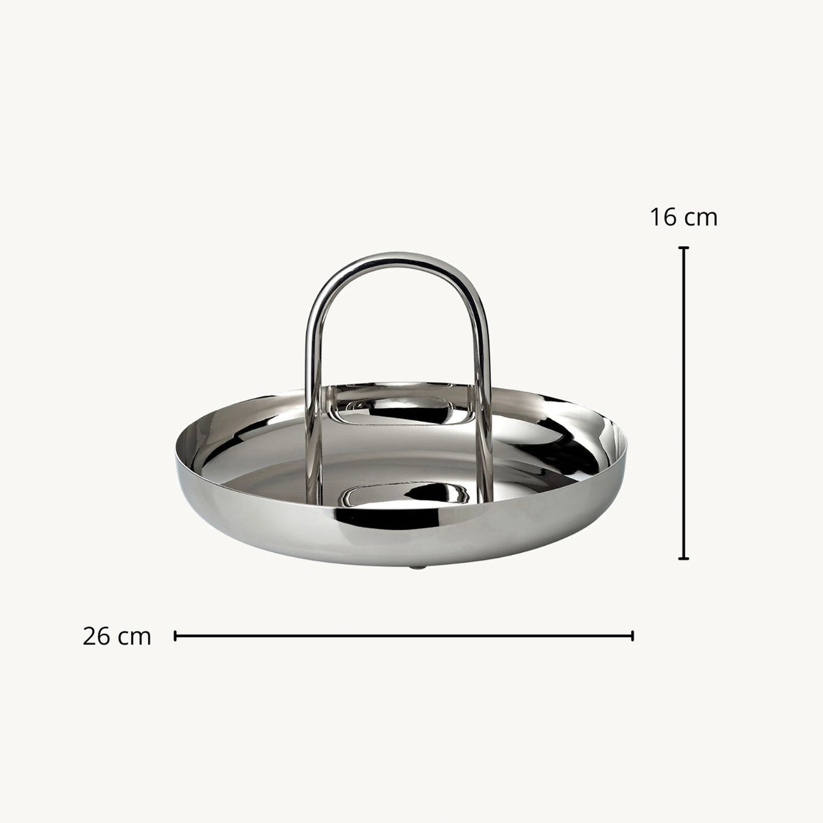 Bol avec anse 26 cm Acier Poli, Edzard
