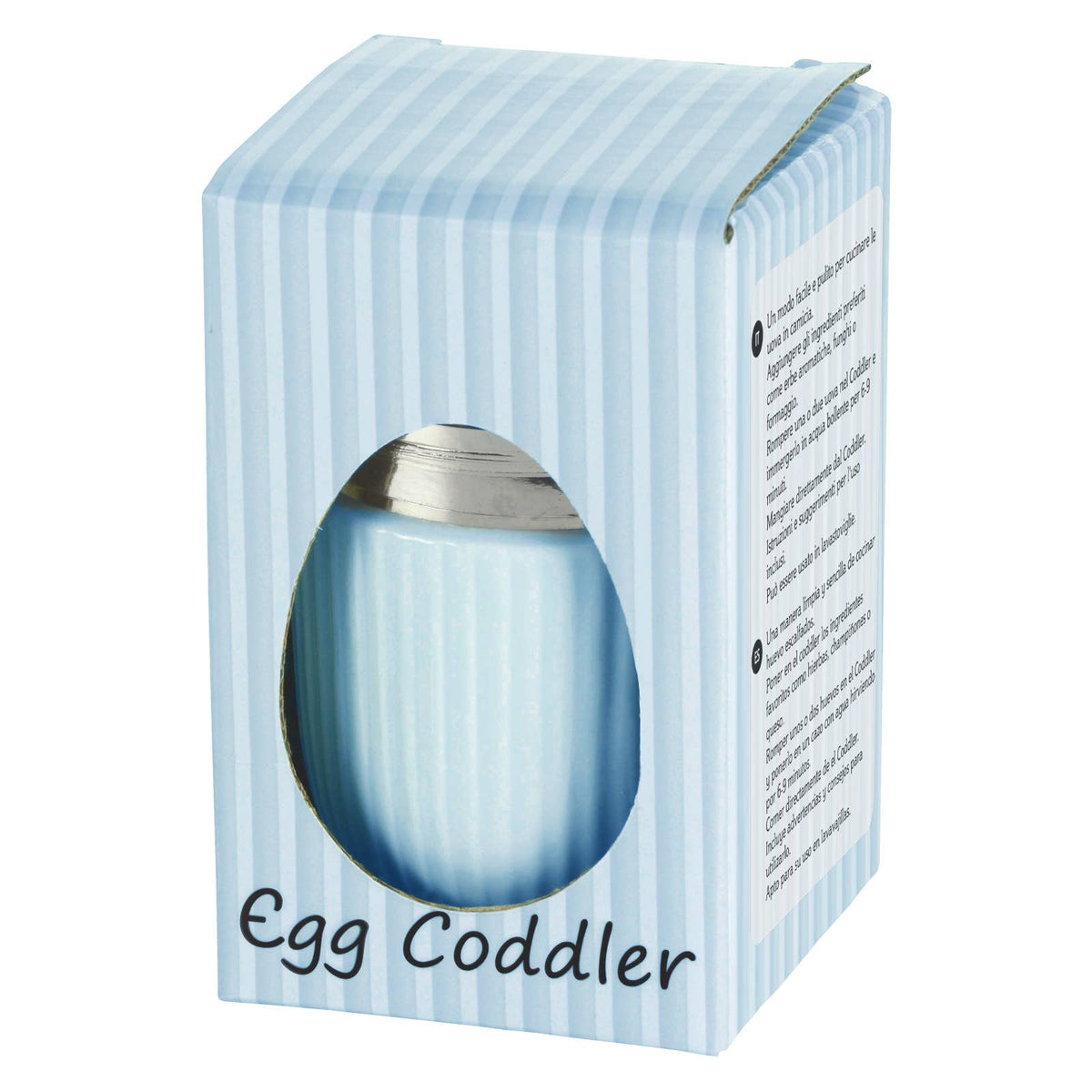 Egg Coddler Cocotte à œufs cannelée bleu, DRH