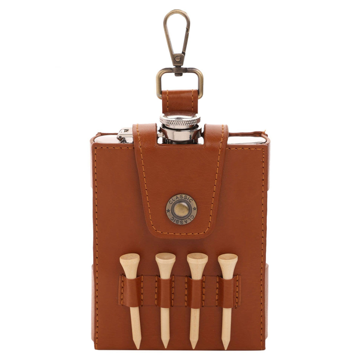 Flasque de hanche pour golfeurs Harvey Makin - Tan