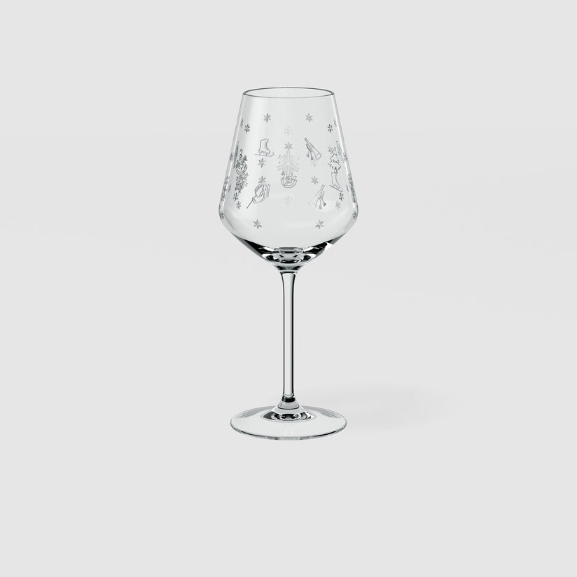 Verre à vin rouge set de 2 , 200 ml, en verre cristallin