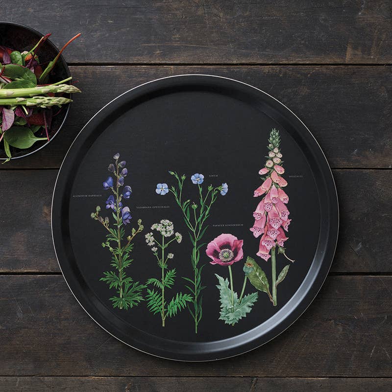 Plateau de service Ø38 cm Jardin monastique