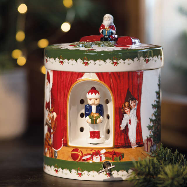 Boîte à musique Grand paquet cadeau rond, Christmas Toy's, Villeroy & Boch