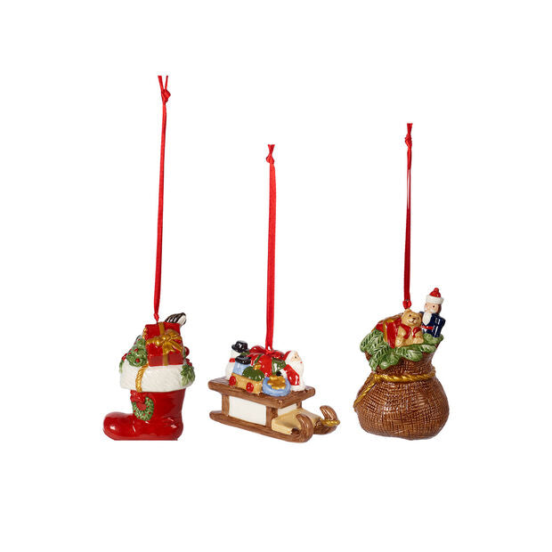 Set of 3 ornaments "Gift ornaments", Nostalgic Ornaments, Villeroy &amp; Boch