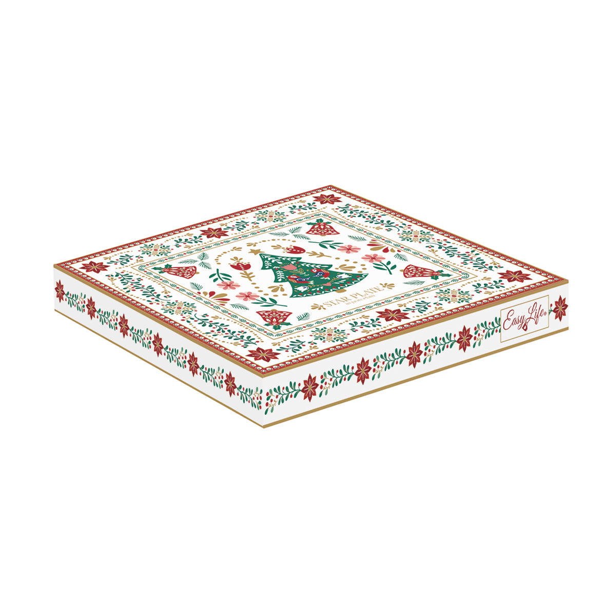 Assiette en porcelaine en forme d'étoile Ø 22,5 cm CHRISTMAS FOLK