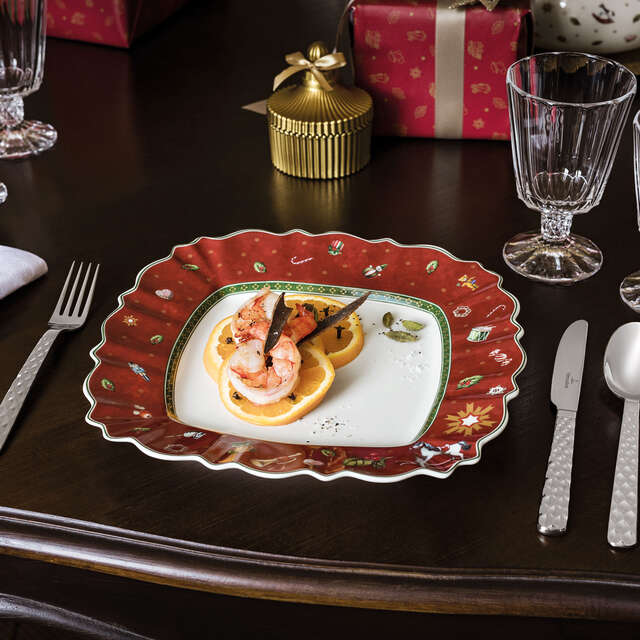Assiette plate carrée rouge, Toy's Delight, Villeroy & Boch