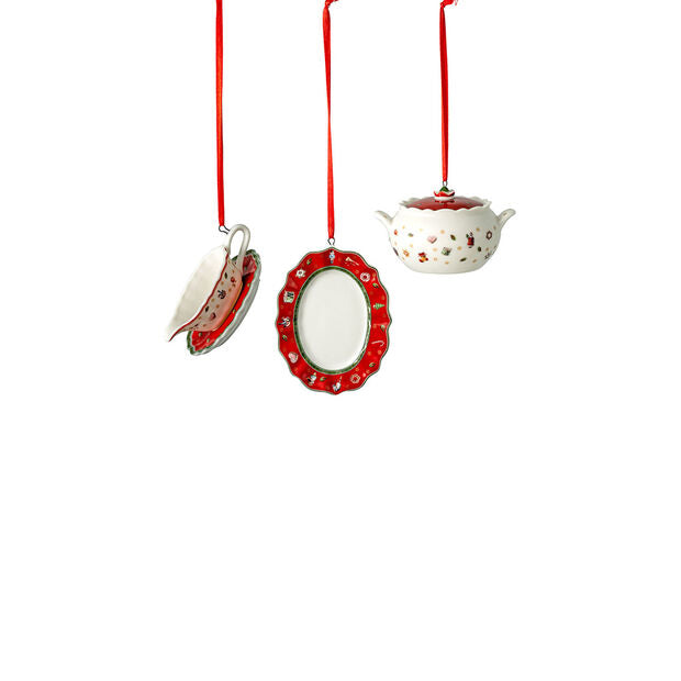 Set of 3 "Serving Pieces" ornaments, Toy's Delight Decoration, Villeroy &amp; Boch