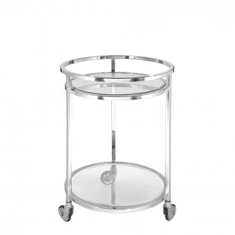 Table roulante ronde, Terre de Sienne, Fink