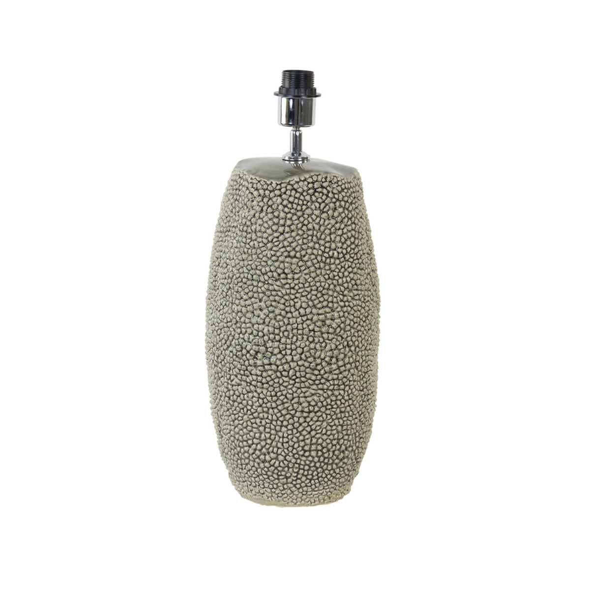Pied de lampe + abat-jour céramique gris brun, Kyara, Light & Living