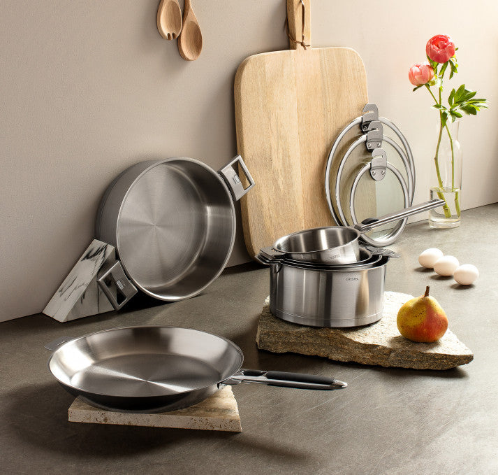 Stainless Steel Saucepan 16cm, Fixed Stratum, CRISTEL 
