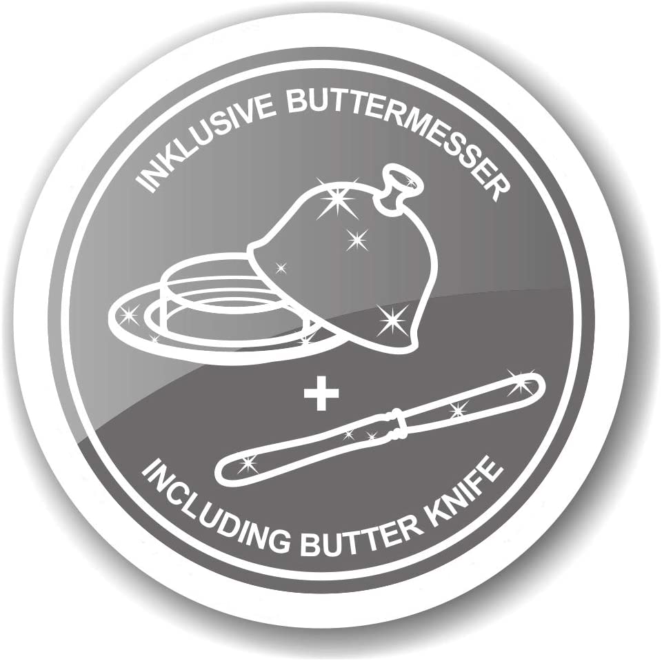 Cow Bell Butter Dish 18 cm + Knife, Edzard