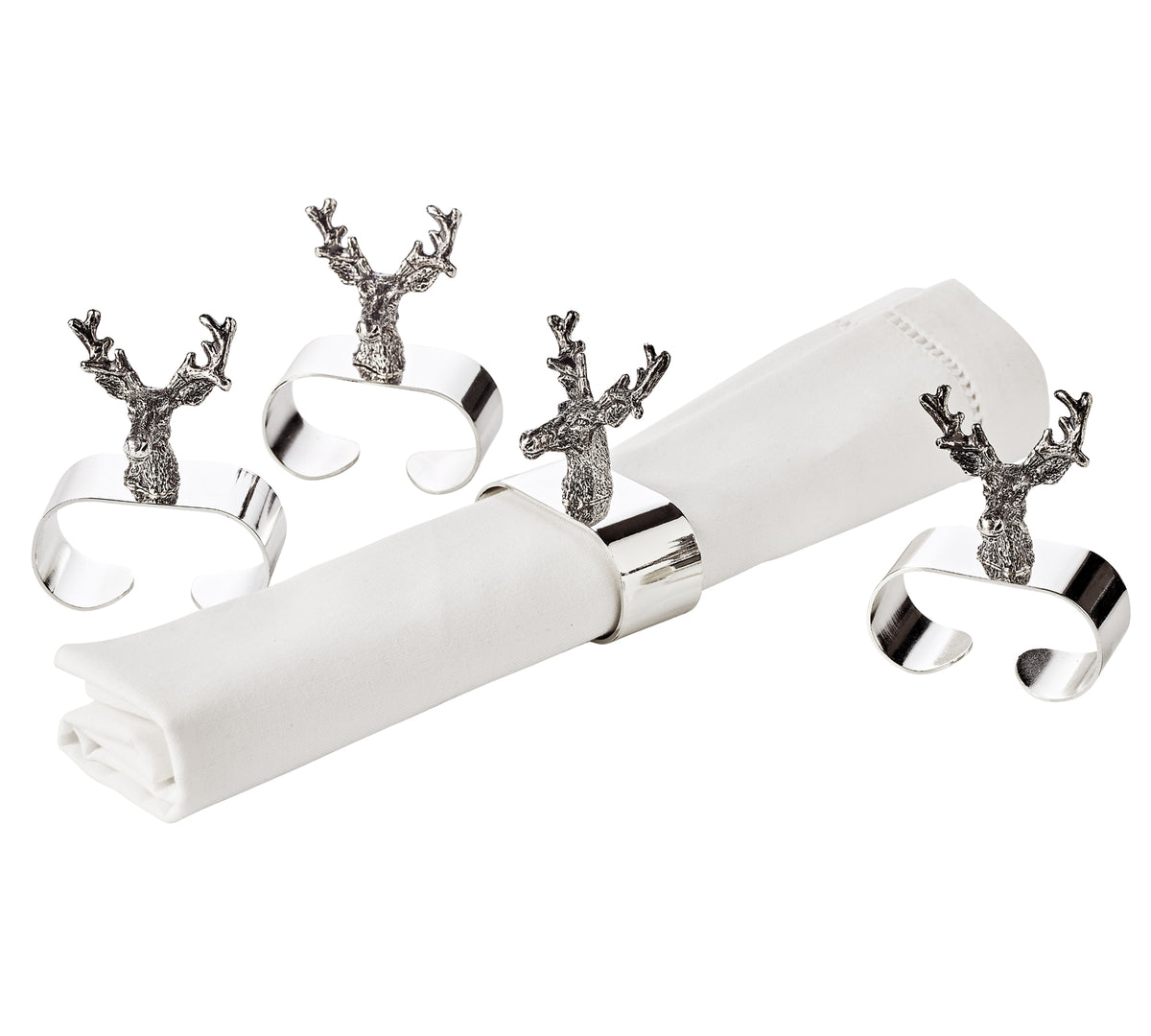 Napkin rings, Set of 4 Deer, Edzard