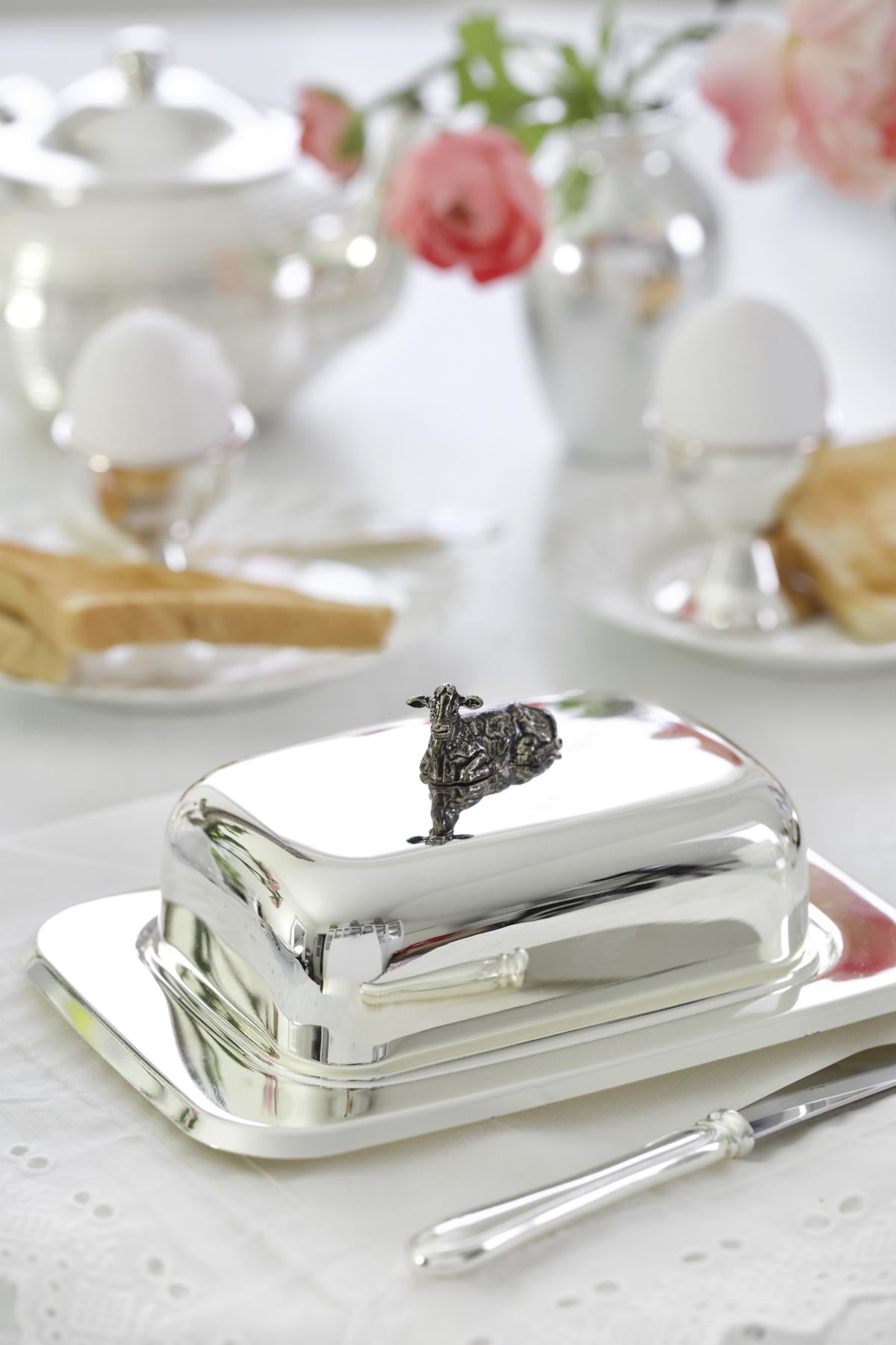 Cow Bell Butter Dish 18 cm + Knife, Edzard