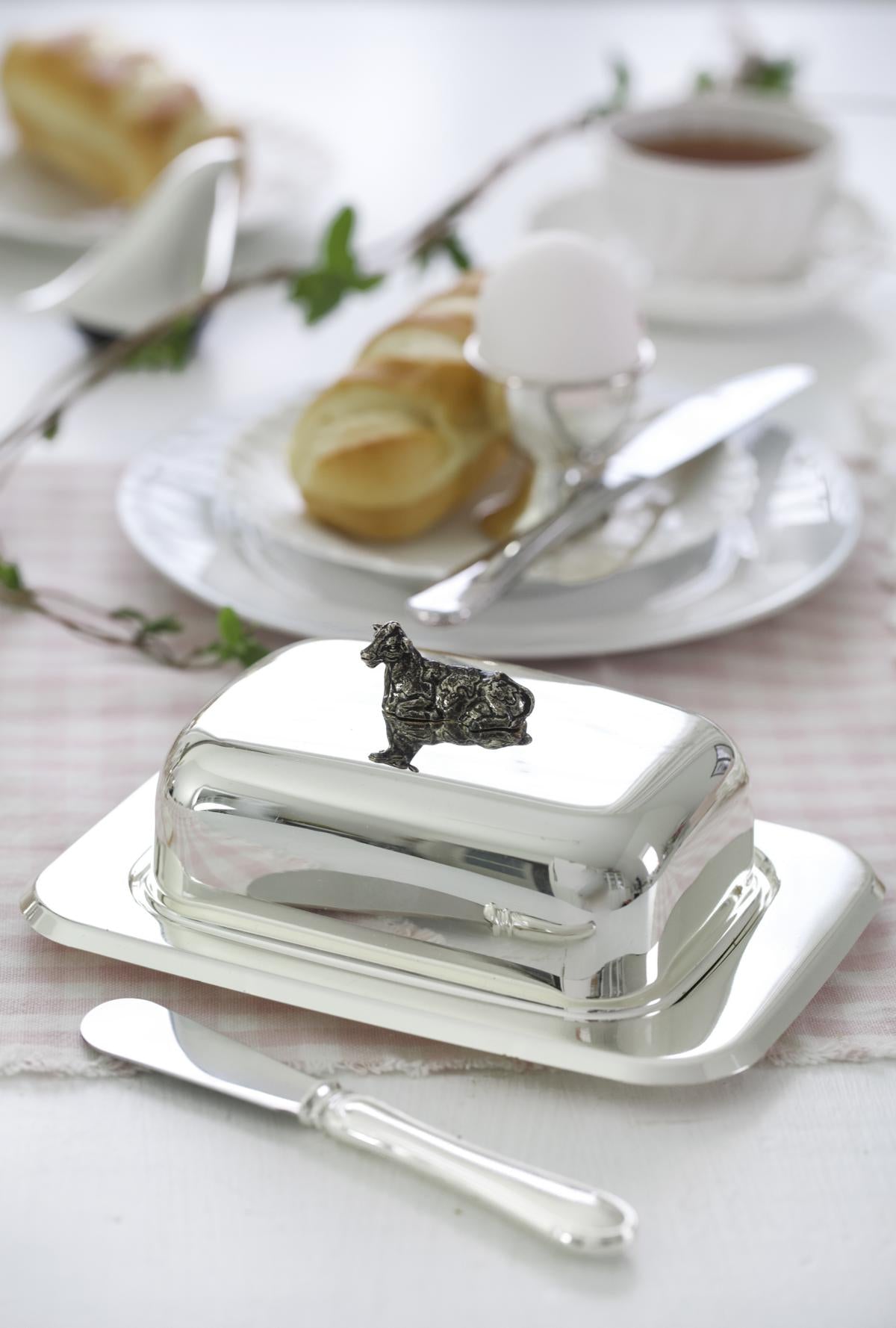 Cow Bell Butter Dish 18 cm + Knife, Edzard