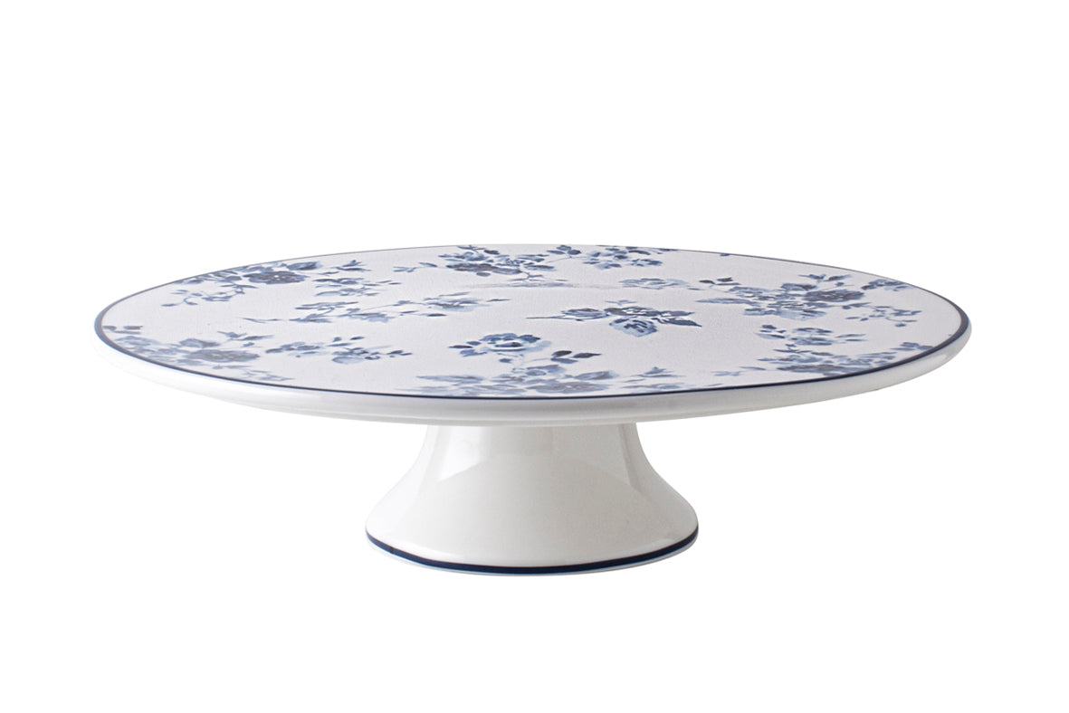 Plat à Tarte sur Pied Blue China Rose, Laura Ashley