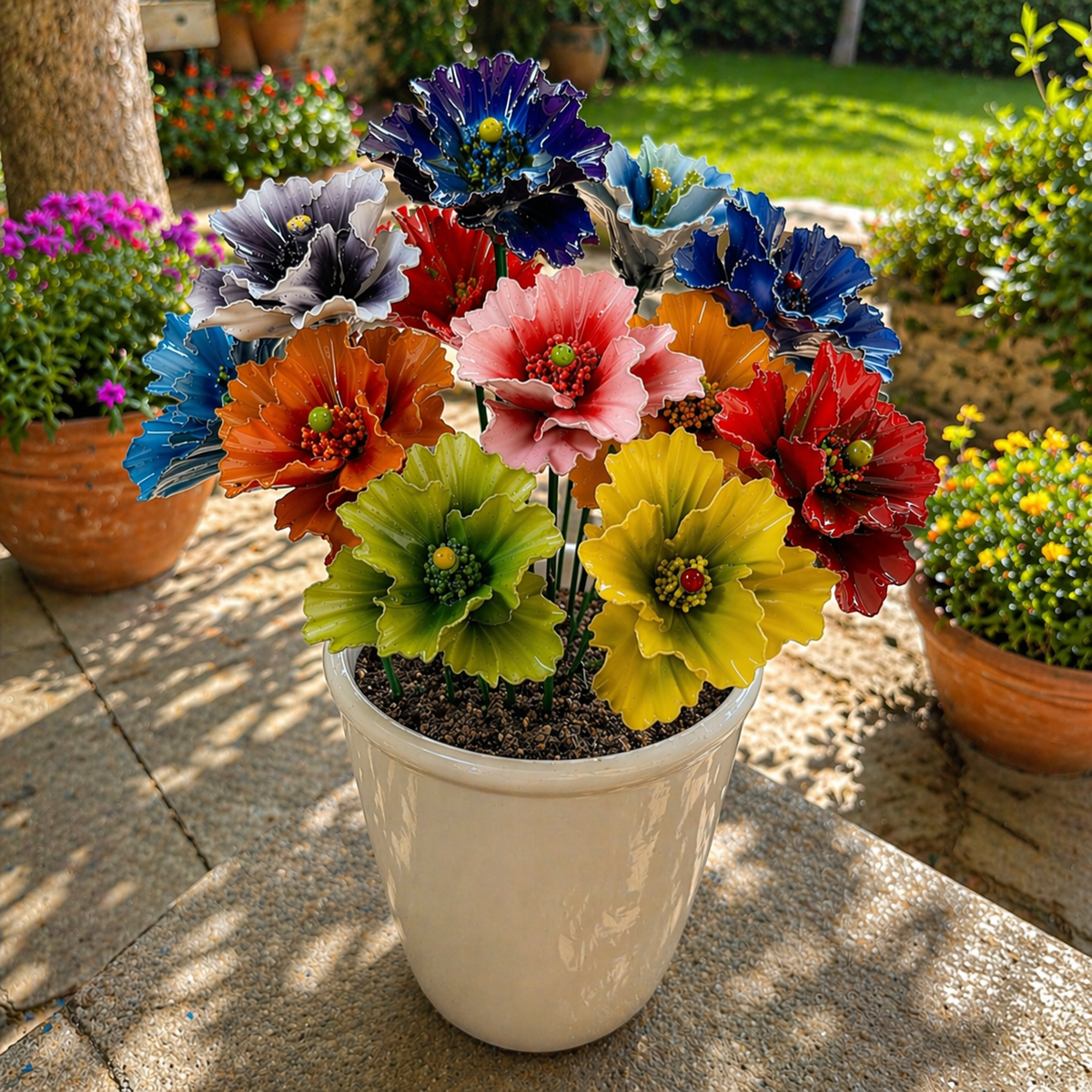 Pavot Céramique 6-7 cm – Capodimonte: Blu Luce