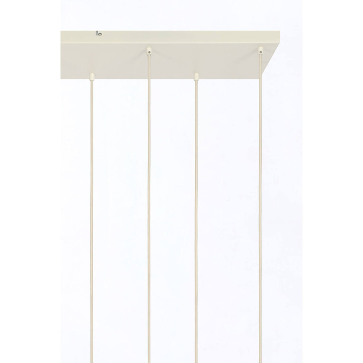 Suspension 10L 120x19x14 cm BISHO verre clair+crème, Light & Living