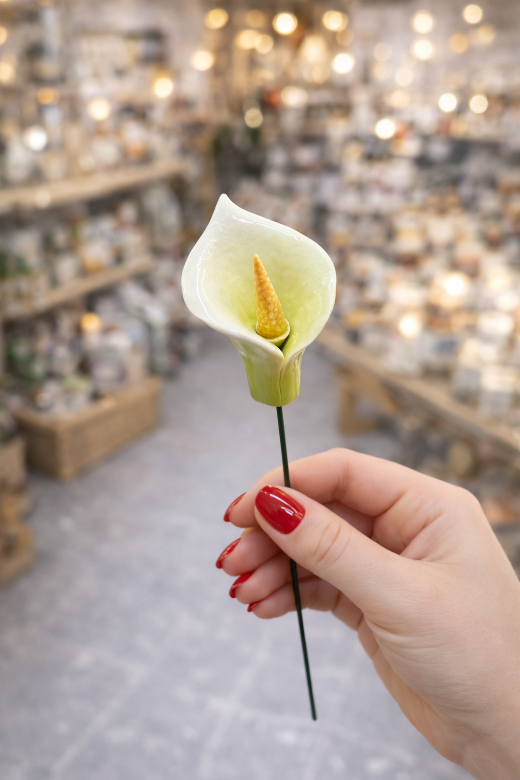 Arum Fleur Céramique tige 6-7 cm – Capodimonte