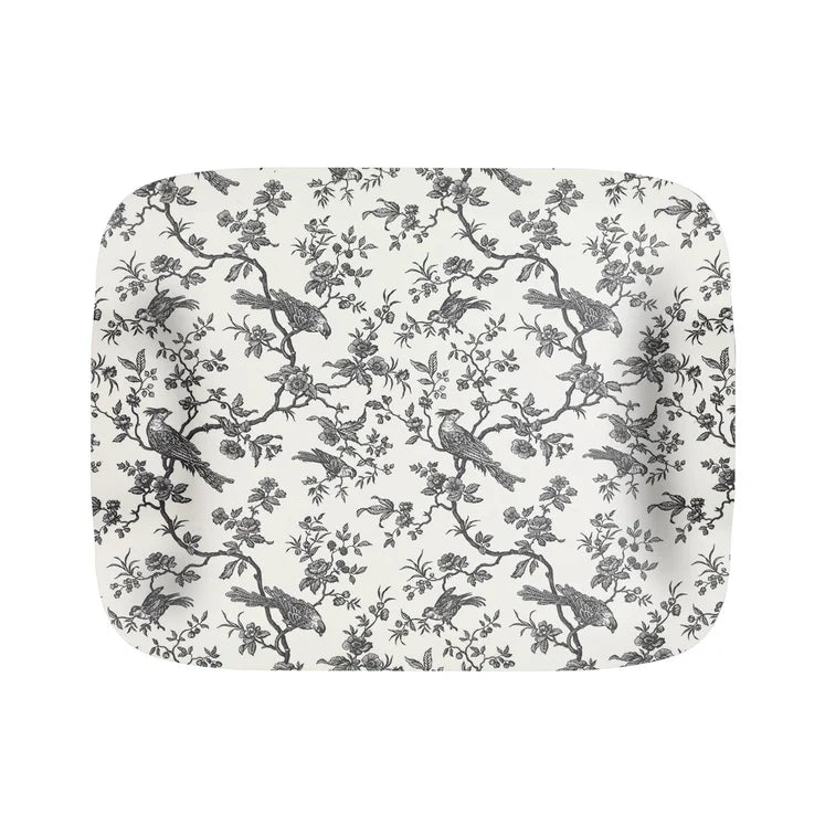 Plateau Papillon 46x36cm, Birdy Noir, Platex