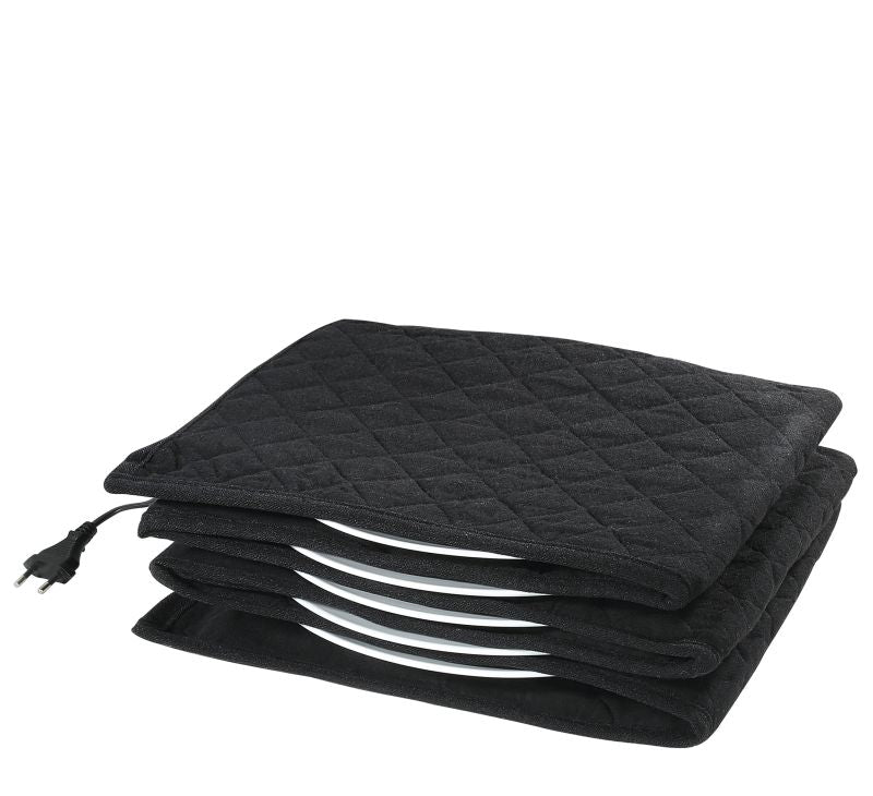 Electric plate warmer, black, Küchenprofi