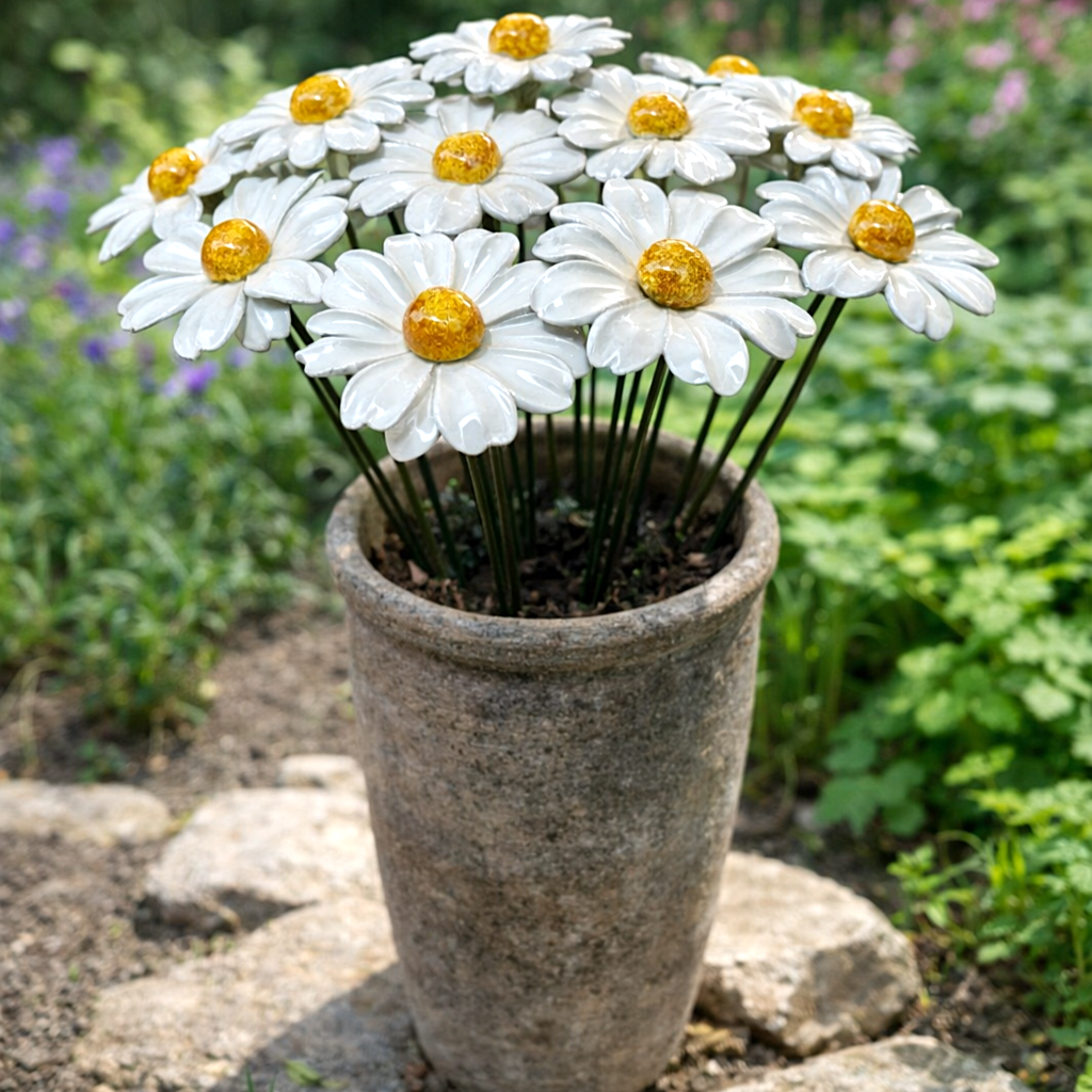 Marguerite Céramique 6–7 cm – Capodimonte: Rosso