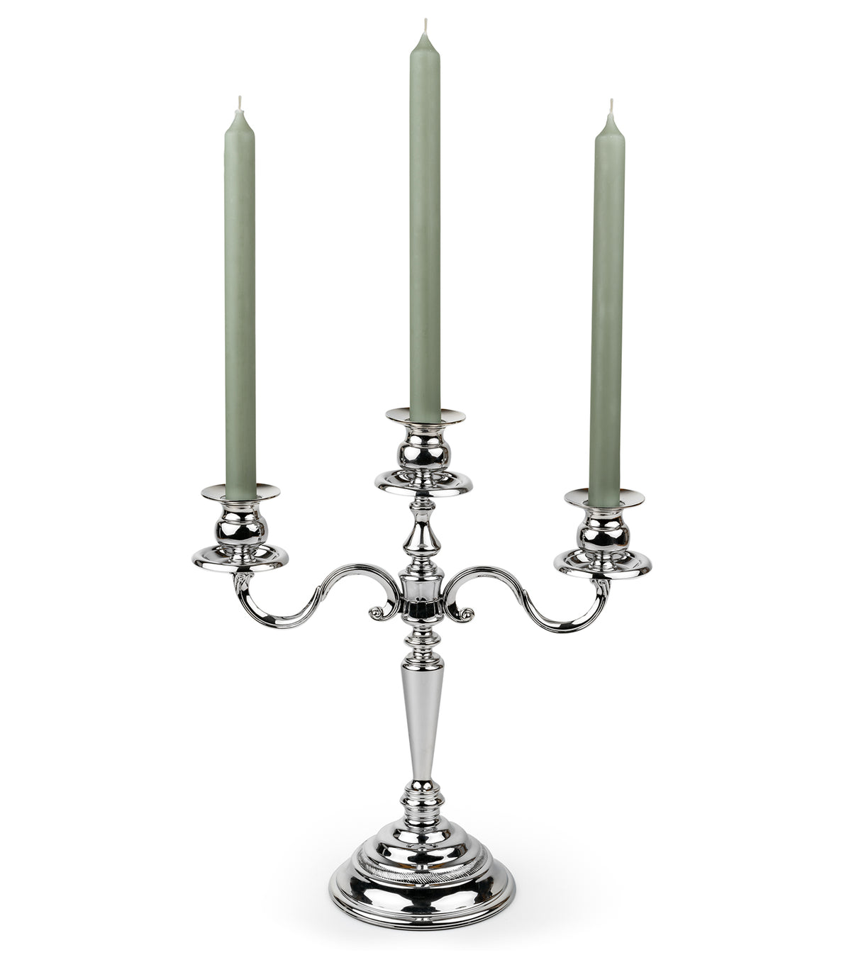 Chandelier 3 Branches 35 CM Candle Sticks, Zilverstad