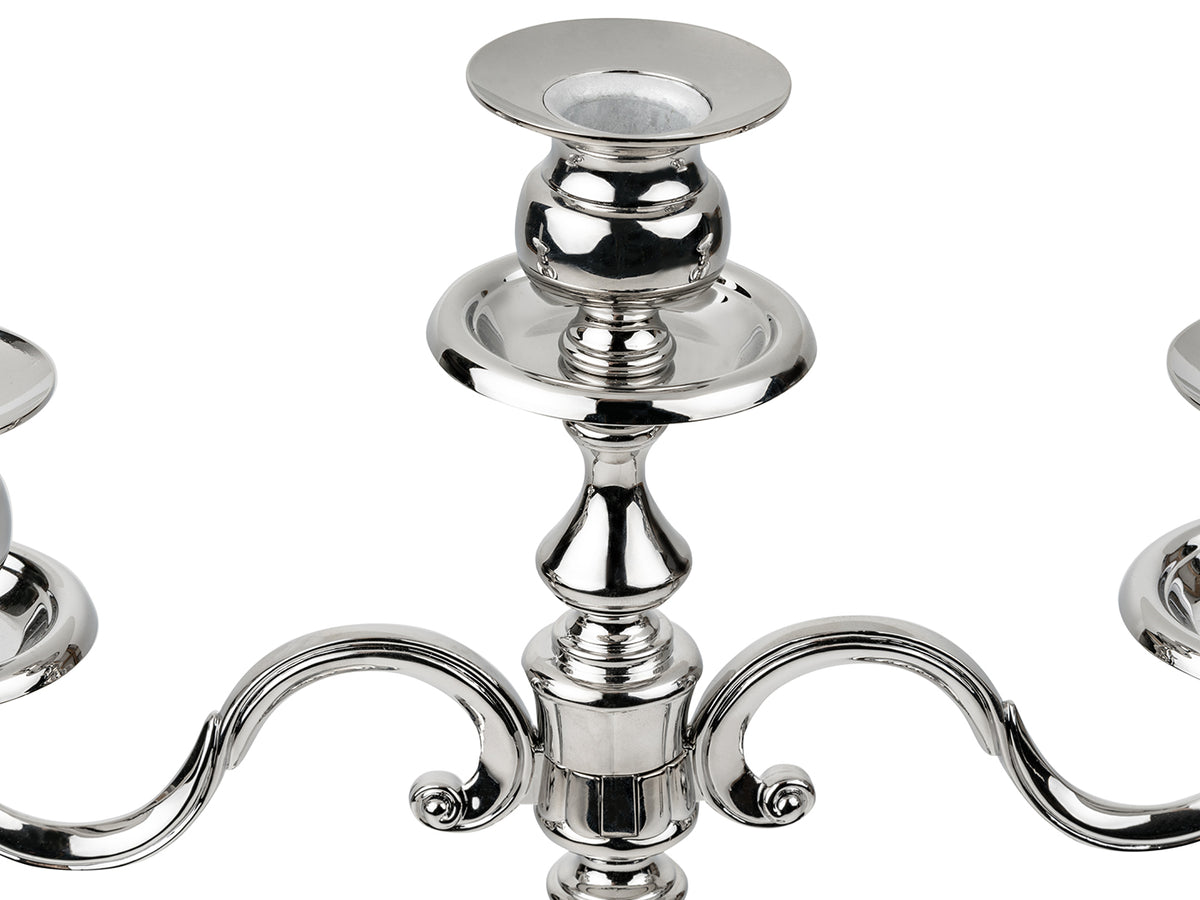 Chandelier 3 Branches 35 CM Candle Sticks, Zilverstad