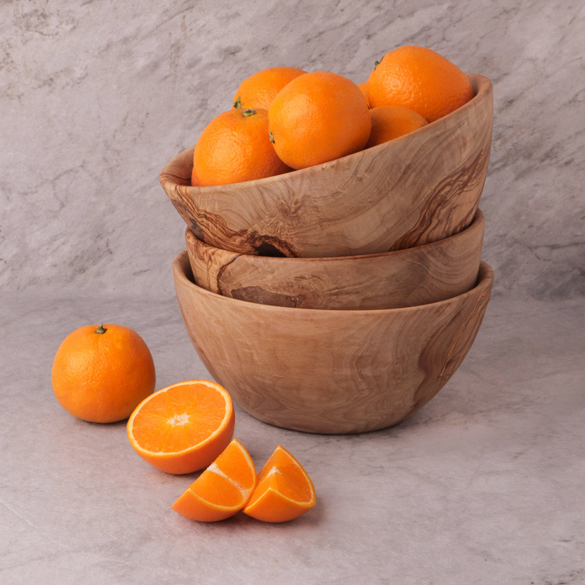 Saladier bois d'Olivier, fait main 24 cm