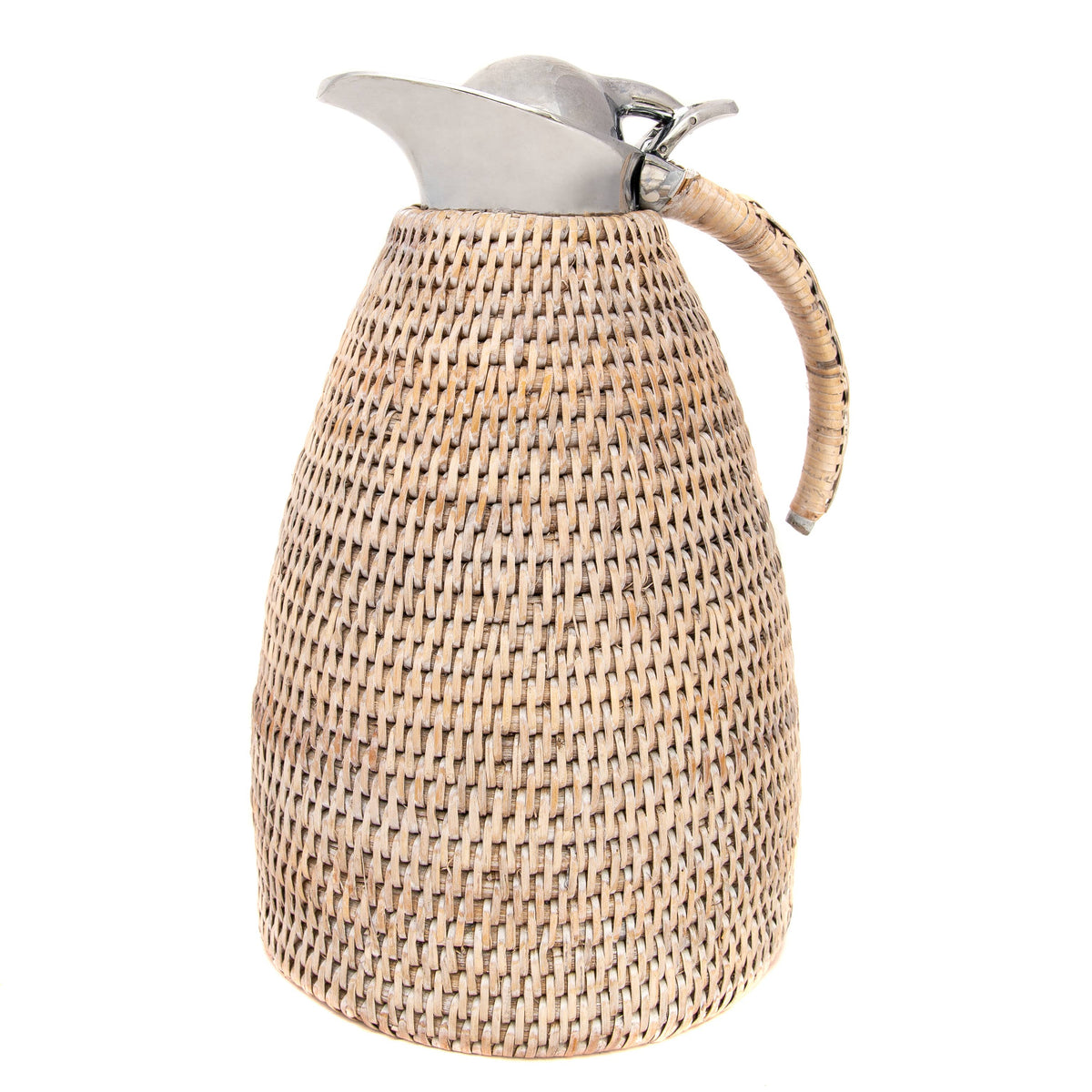 Carafe isotherme en acier inoxydable 1,5L Rattan: Lavage blanc