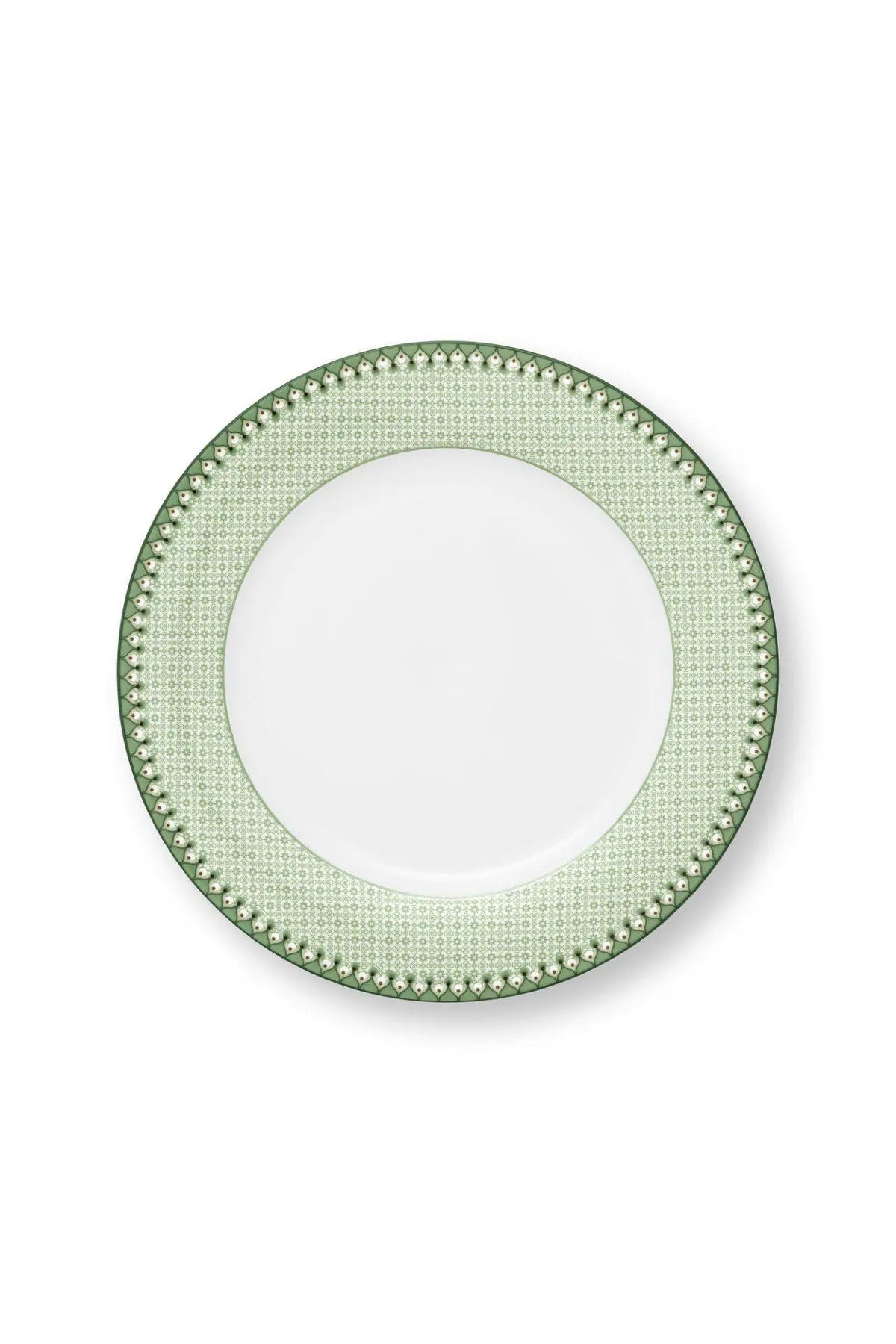 Assiette Plate 26.5cm, Lily & Lotus Tiles Light Green