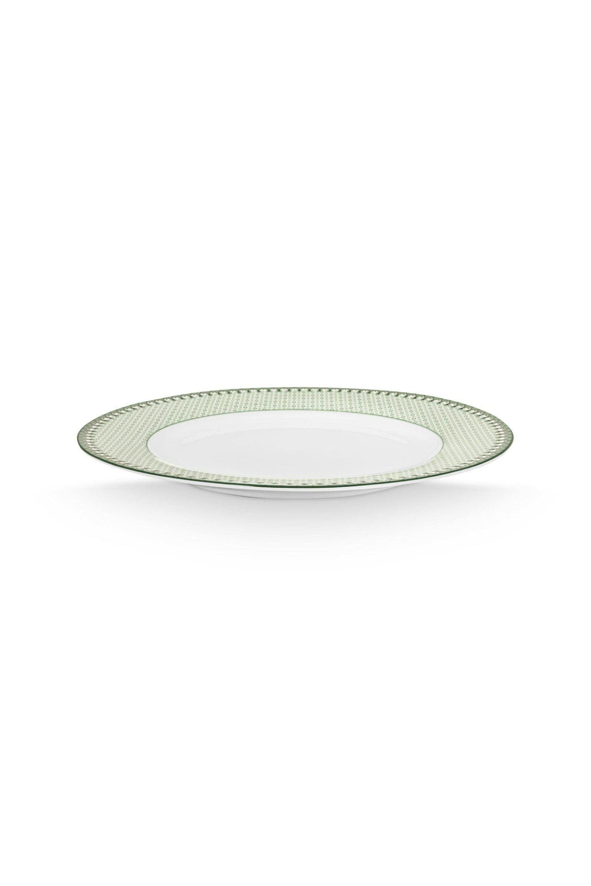 Assiette Plate 26.5cm, Lily & Lotus Tiles Light Green