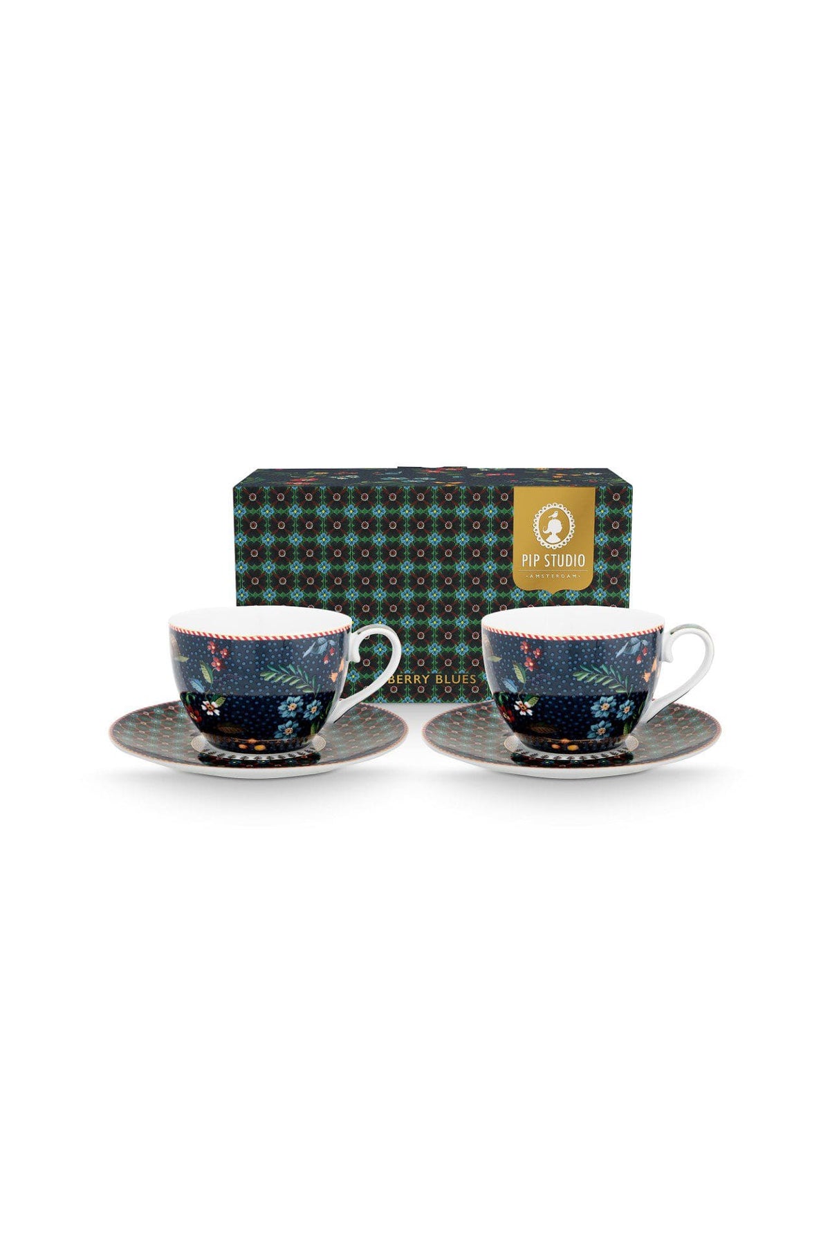Paire Tasse Café 280 ml set de 2 Blues Berry, Pip Studio