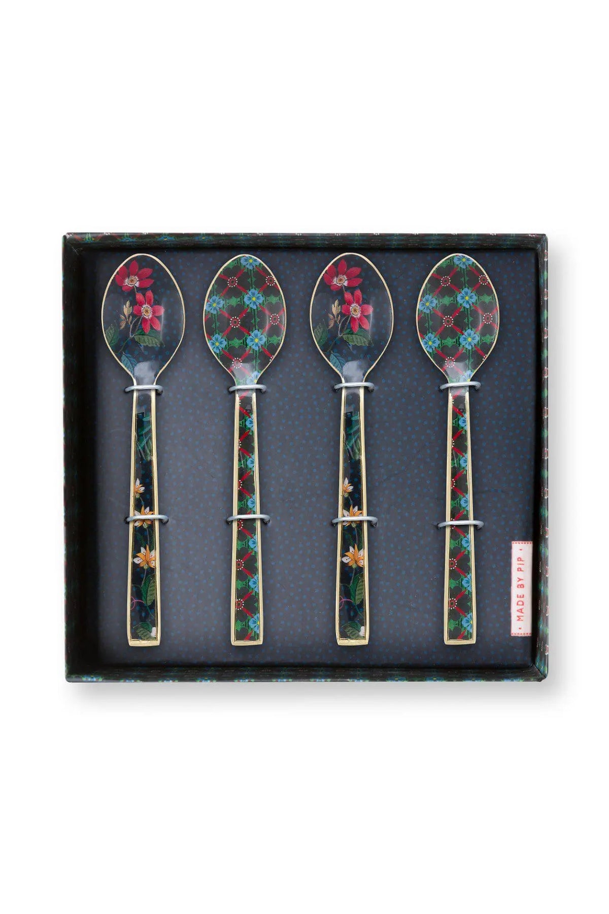 Cuillères émaillées, set de 4, Berry Blues, Pip Studio