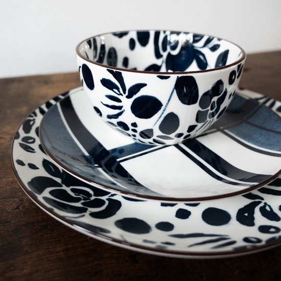 Assiette 26 cm Flower Blue Time Medium, Dutch