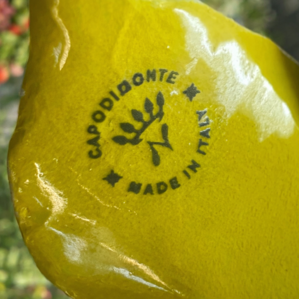 Rose Céramique 6-7 cm – Capodimonte: Vert clair et rose