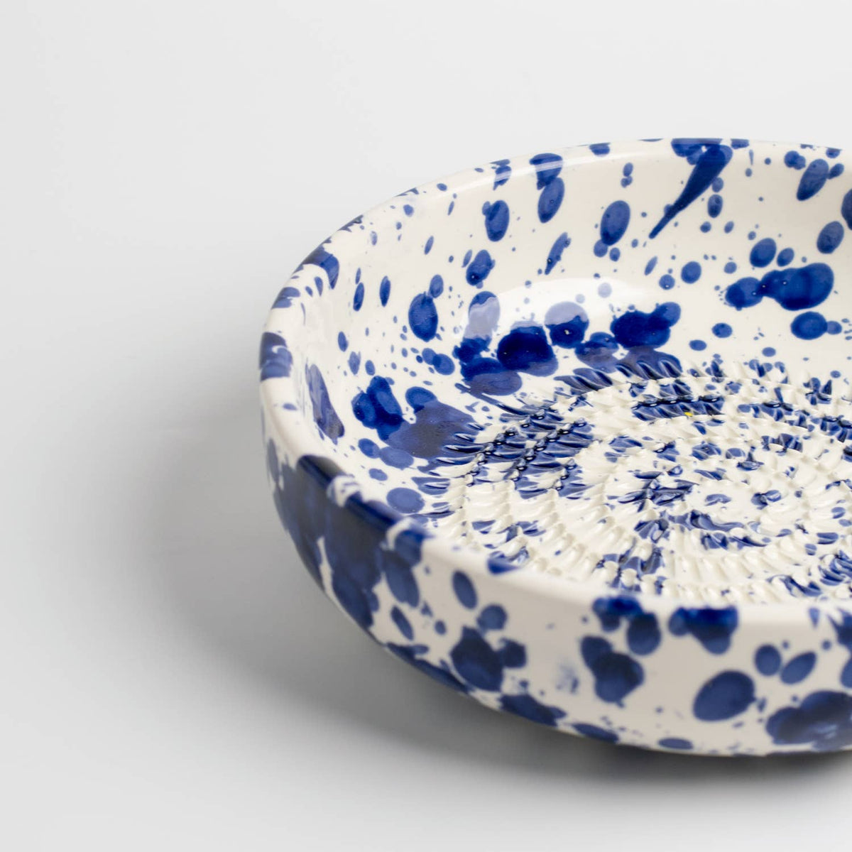 Assiette râpe à ail - Grande en céramique bleue - Perse: SANS EMBALLAGE
