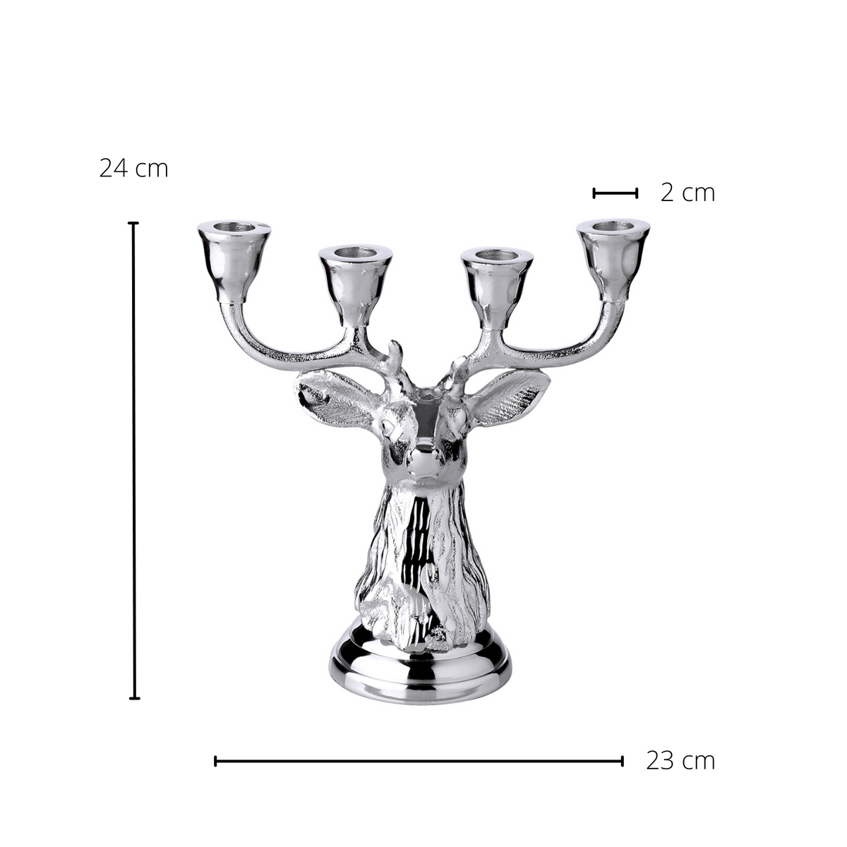 Chandelier Cerf 4 Lumières23.5 cm Kitu, Edzard