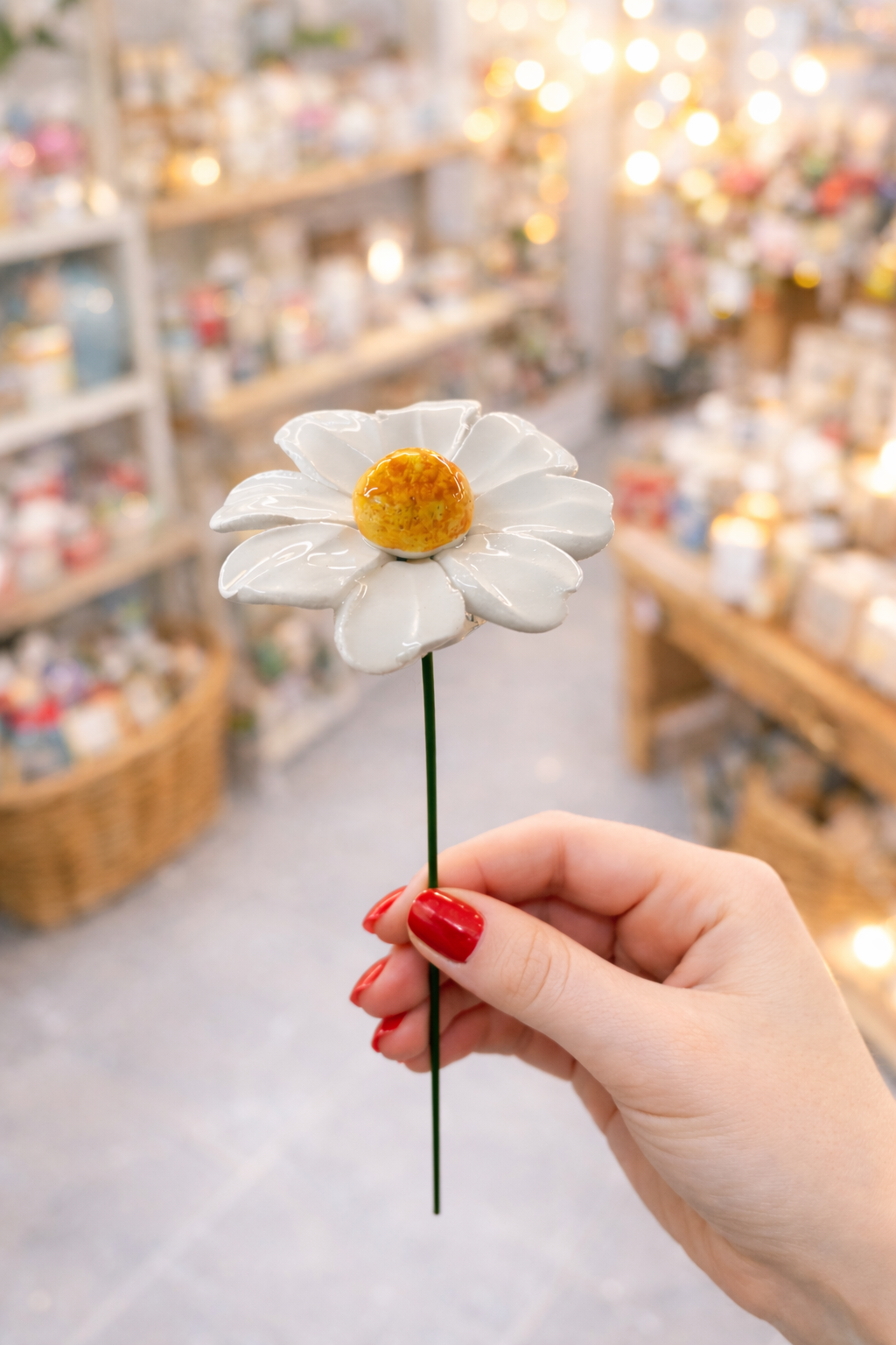 Marguerite Céramique 6–7 cm – Capodimonte: Azzurro