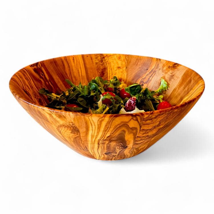 Saladier en bois d’olivier massif: Ø 45 cm x 17 cm