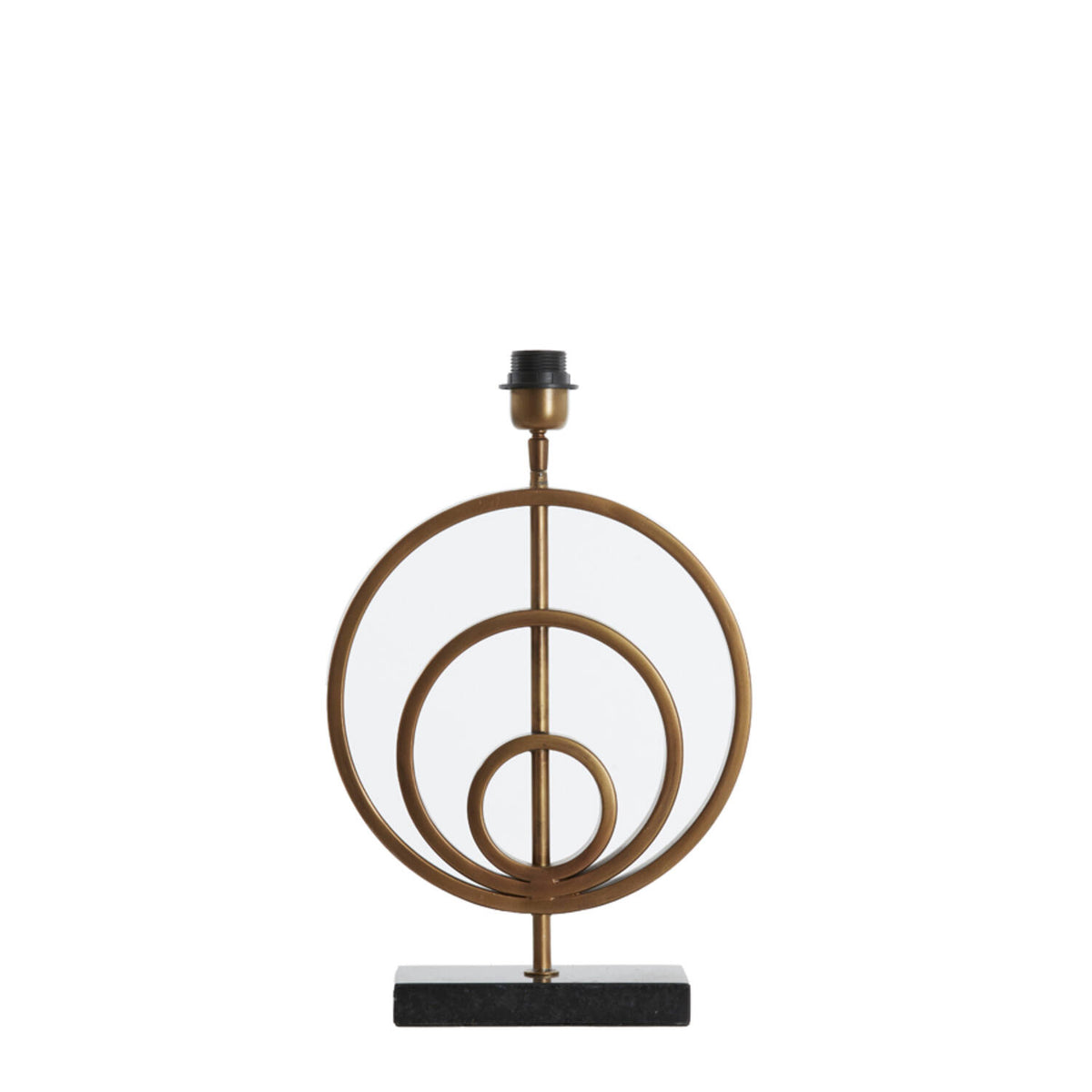 Pied de lampe 30x9x41 cm CASSEL bronze antique+ Abat-Jour, Light & Living