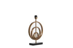 Pied de lampe 30x9x41 cm CASSEL bronze antique+ Abat-Jour, Light & Living