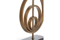 Pied de lampe 30x9x41 cm CASSEL bronze antique+ Abat-Jour, Light & Living
