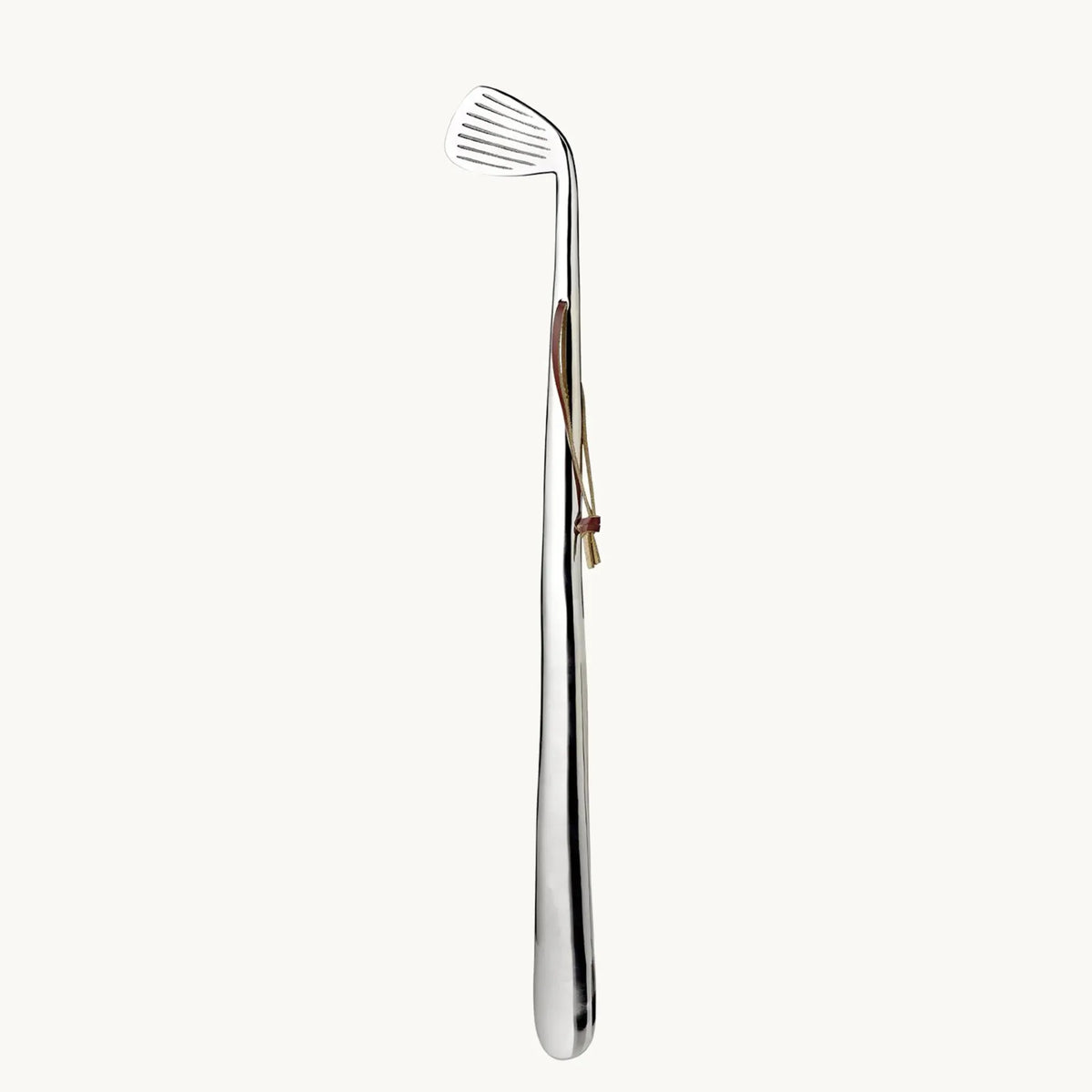 Chausse-pied Parlo, L 51 cm, nickelé, poli brillant, bracelet en cuir véritable