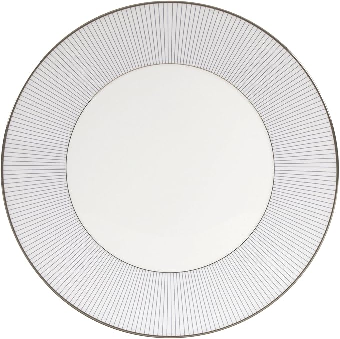 Lot de 8 Assiettes plates 23cm, Rayures fines Jasper Conran, Wedgwood