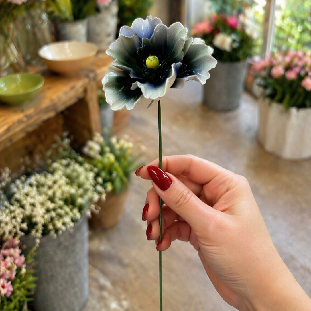 Pavot Céramique 6-7 cm – Capodimonte: Viola luce