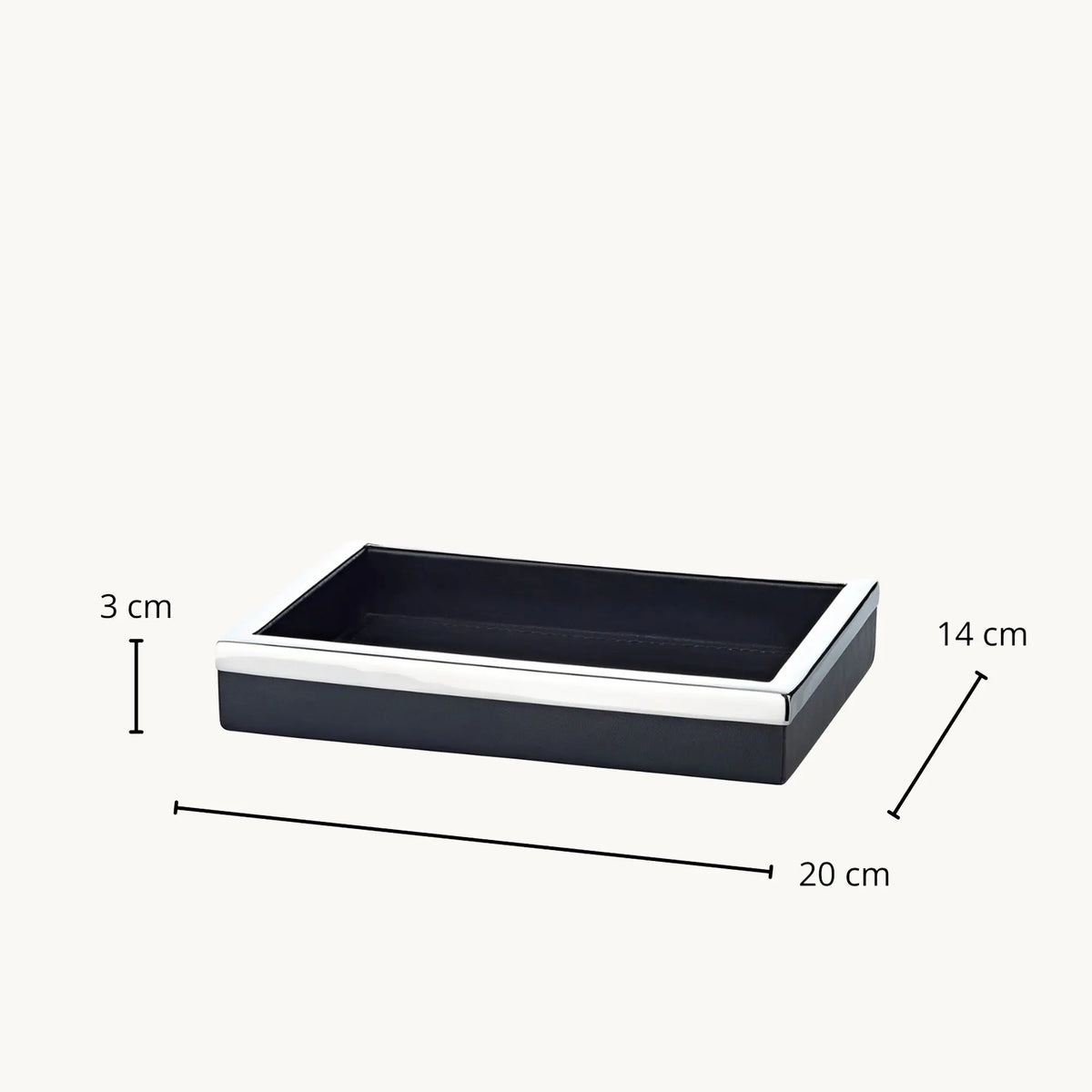 Plateau 14x20cm Tray Scott Noir, Edzard