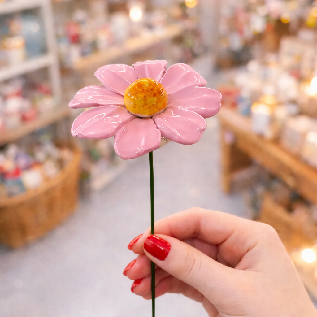 Marguerite Céramique 6–7 cm – Capodimonte: Azzurro