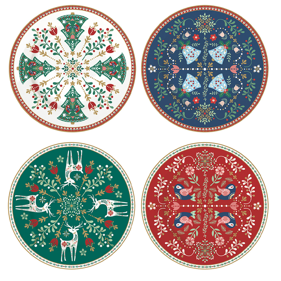 Assiettes à dessert  Ø 19 cm CHRISTMAS FOLK