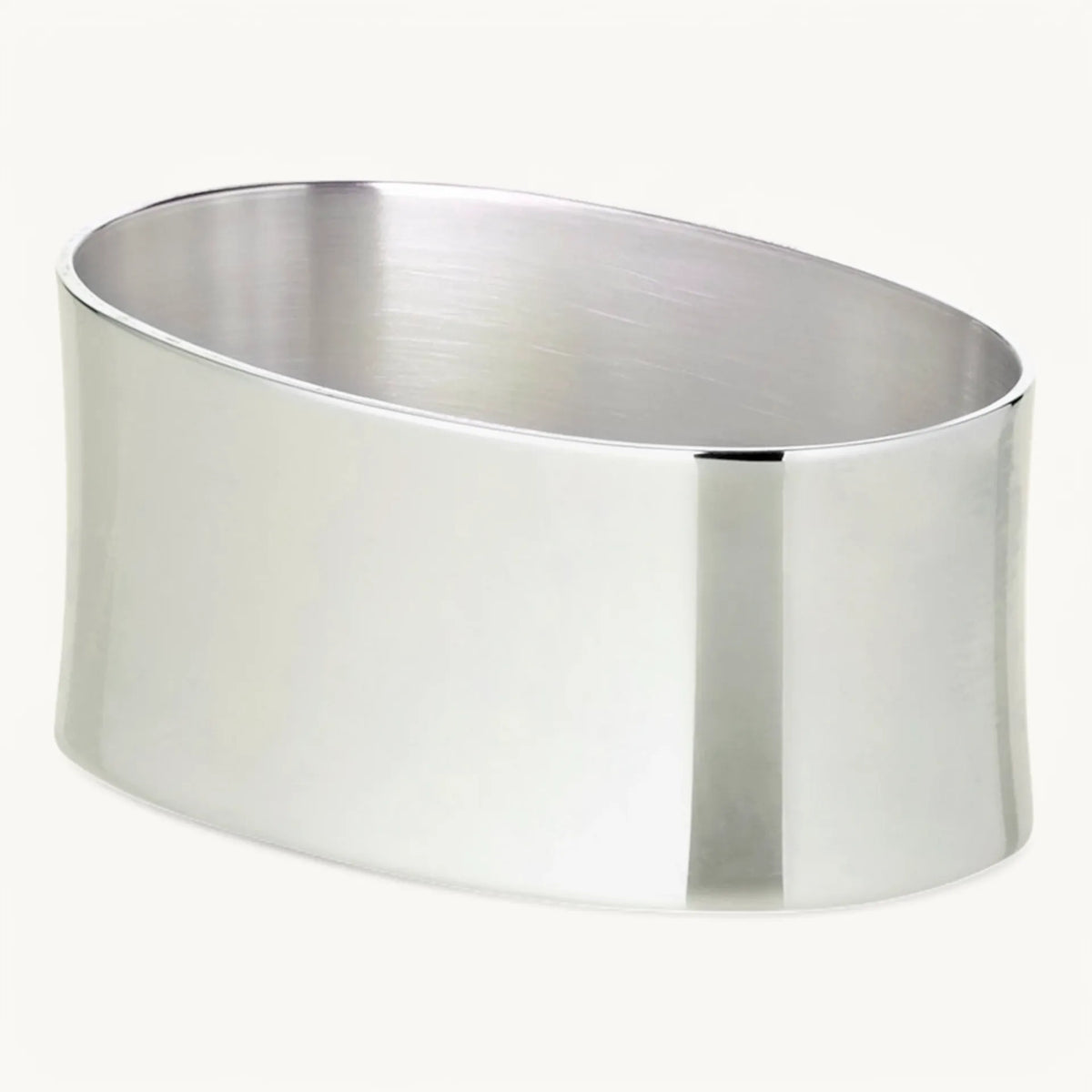 Rond de serviette Liscio (longueur 5,5 cm), ovale, 35 g, argent massif 925, Edzard