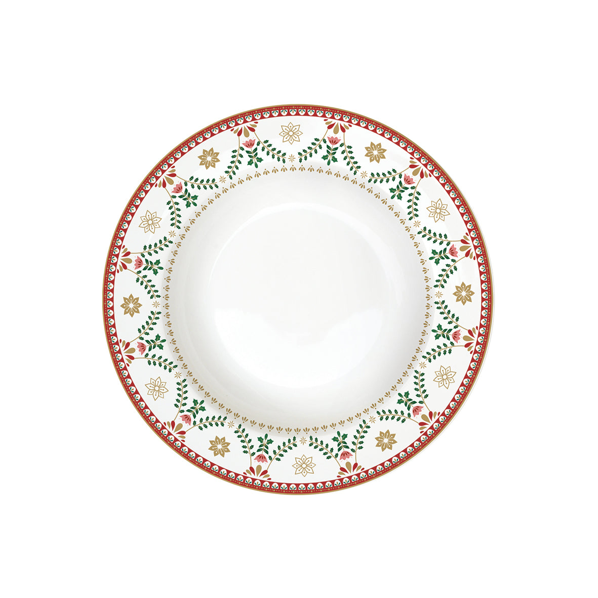 Assiette à soupe en porcelaine Ø 21,5 cm CHRISTMAS FOLK