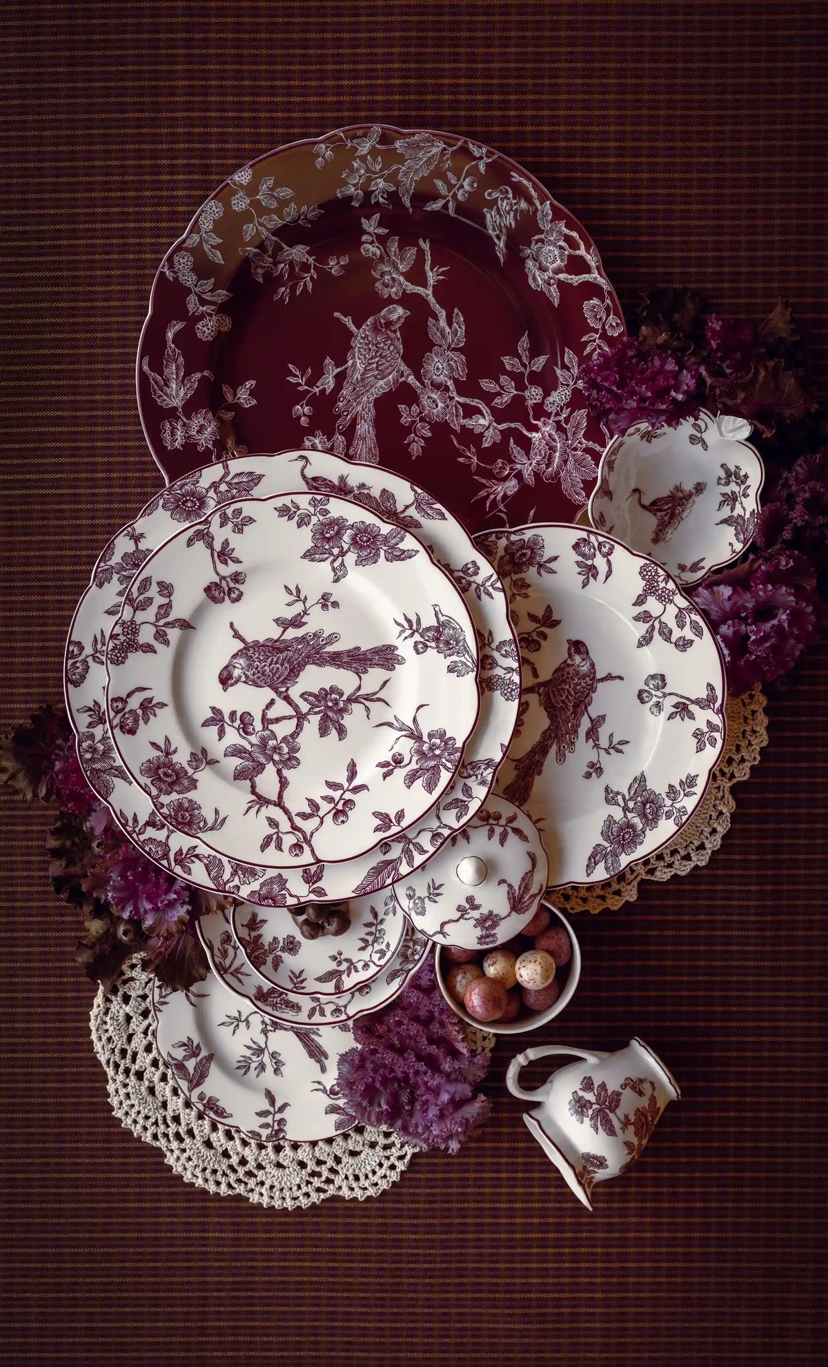 Plat Ovale 38cm, Albertine Prune, Bernardaud